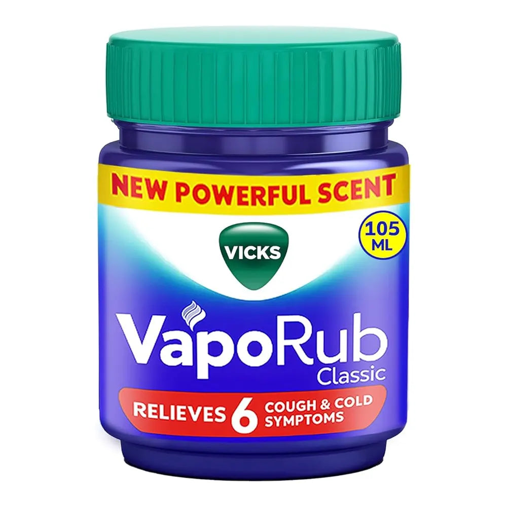 Vicks Vaporub Relieves 6 Cough And Cold Symptoms 105Ml  DestGlow