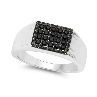 0.30 Carat Genuine Black Diamond .925 Sterling Silver Ring by Bids.com