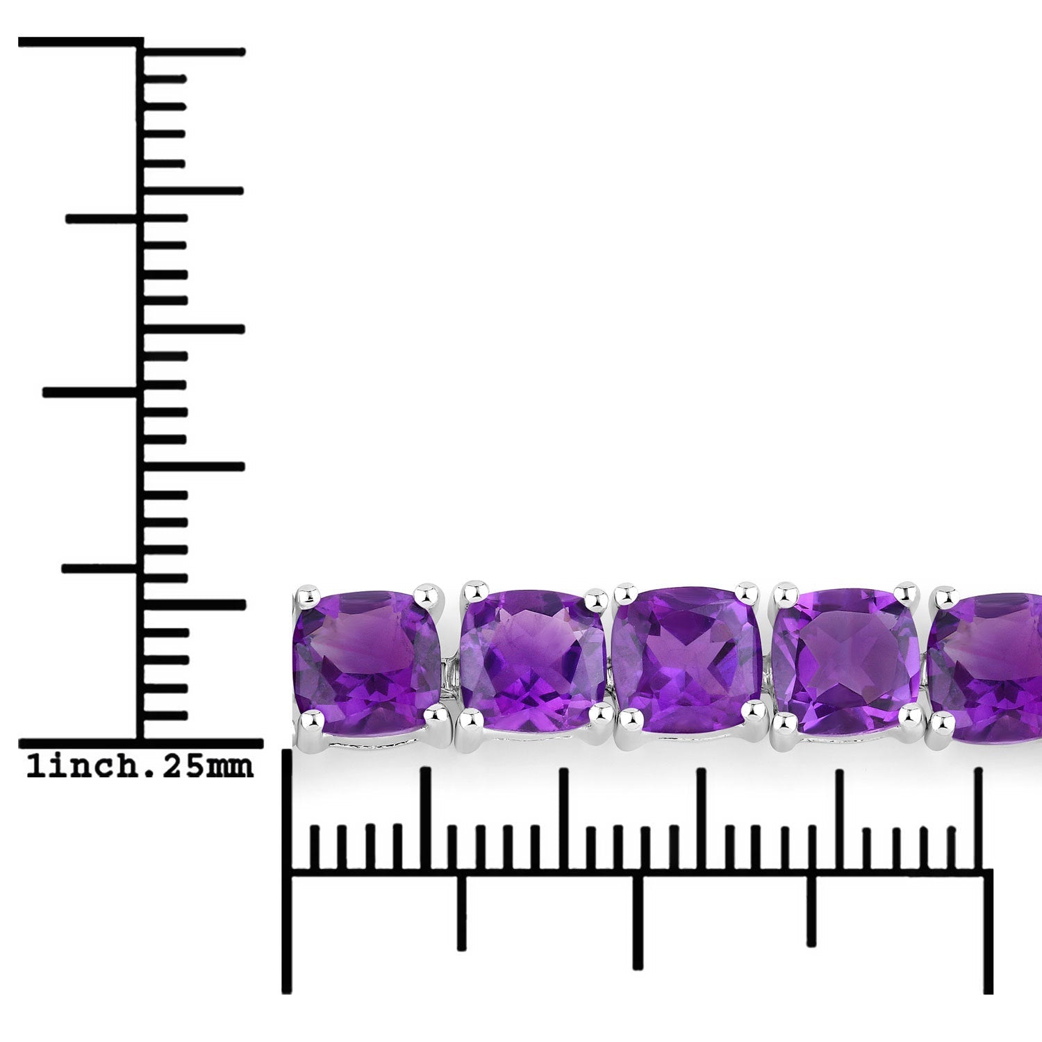6.05 Carat Genuine Amethyst .925 Sterling Silver Bracelet by Bids.com