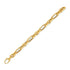 14k Yellow Gold Italian Alternating Paperclip Oval Links Bracelet (9.30 mm) by Bids.com