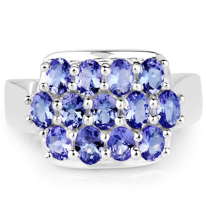 2.21 Carat Genuine Tanzanite .925 Sterling Silver Ring by Bids.com