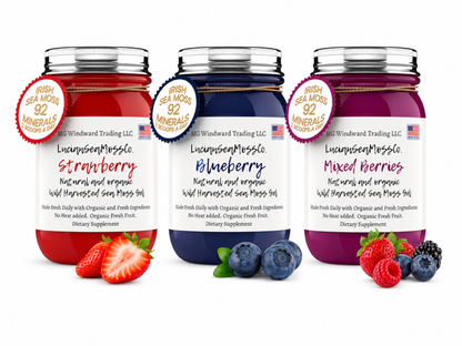 Organic Berry Lovers Sea Moss Gel Bundle by Seamoss Global