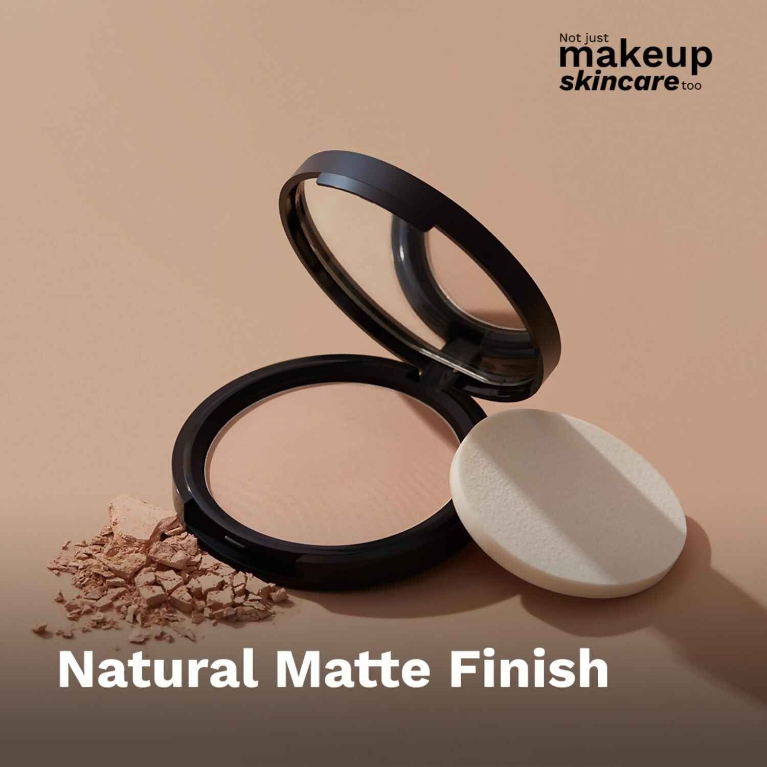 Pilgrim Pure Ivory Matte Finish Compact Powder Absorbs Oil, Conceals &amp; Gives Radiant Skin