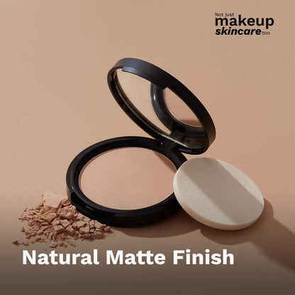 Pilgrim Pure Ivory Matte Finish Compact Powder Absorbs Oil, Conceals &amp; Gives Radiant Skin