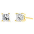 IGI Certified 14K Yellow Gold 1/4 Cttw Princess-Cut Diamond Solitaire Stud Earrings by Bids.com