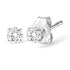 14K White Gold 1/2 Cttw Round Lab Grown Diamond Solitaire Stud Earrings by Bids.com