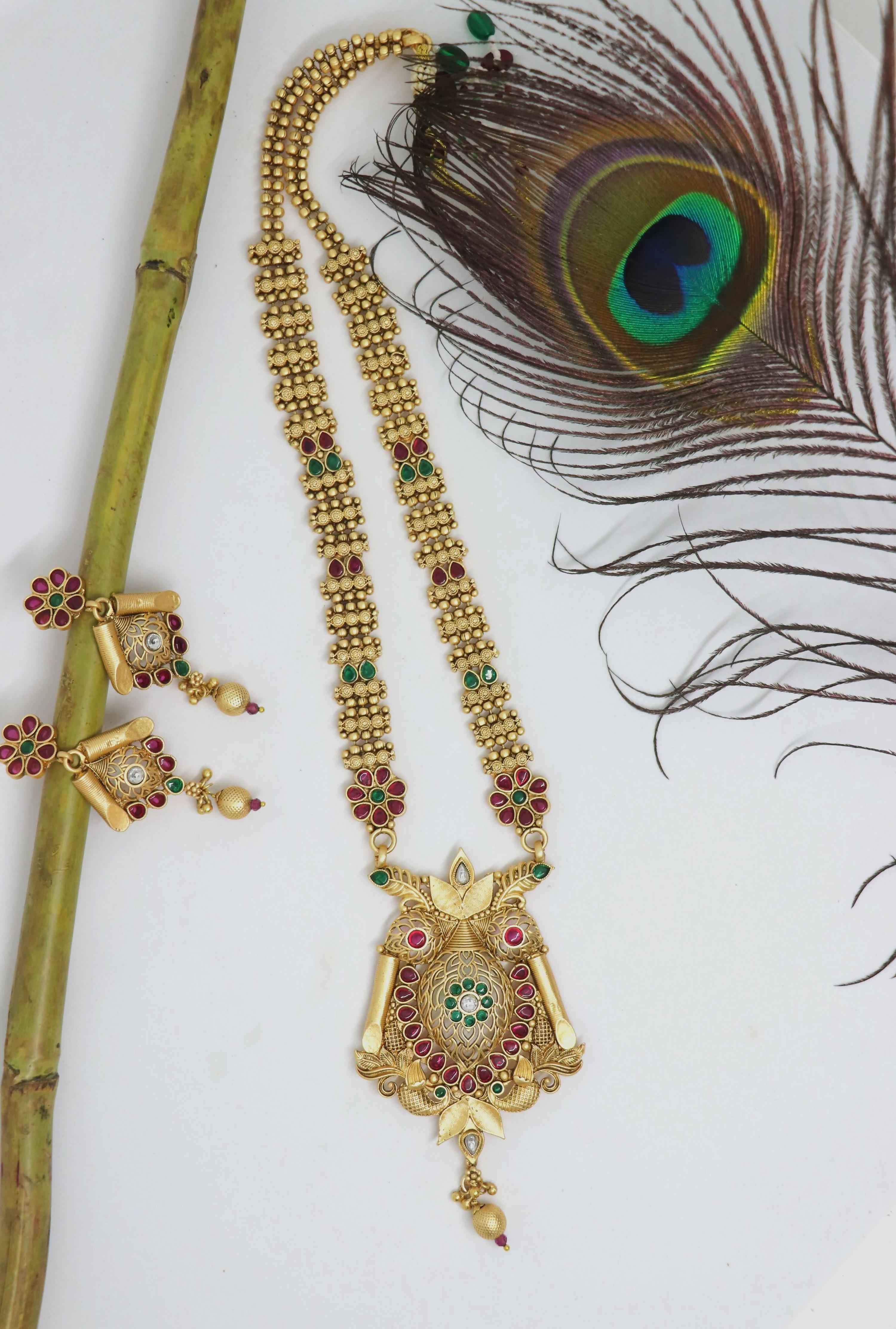 Joban Fashion Brass With Rajwadi Polish Necklace Set