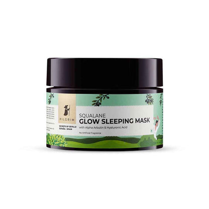 Pilgrim Spanish Glow Sleeping Face Mask with Alpha Arbutin &amp; Hyaluronic Acid For Glowing Skin &amp; Skin Hydration