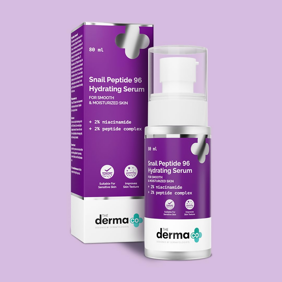 The Derma Co Snail Peptide 96 Hydrating Serum With Niacinamide &amp; Peptide Complex For Smooth &amp; Moisturized Skin