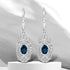 1.32 Carat Genuine London Blue Topaz and White Topaz .925 Sterling Silver Earrings  DestGlow