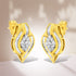 10K Yellow Gold 1/3 cttw Round-Cut Diamond Cluster and Swirl Stud Earrings (J-K Clarity, I2-I3 Color) by Bids.com