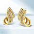 10K Yellow Gold 1.0 Cttw Round Brilliant Cut Diamond Spiral Multi Row Channel Set Open Hoop Pushback Stud Earrings (H-I Color, I1-I2 Clarity) by Bids.com