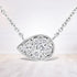 14K White Gold 1/4 Cttw Round Diamond Composite Teardrop Shape 18" Pendant Necklace - (G-H Color, SI2-I1 Clarity) by Bids.com