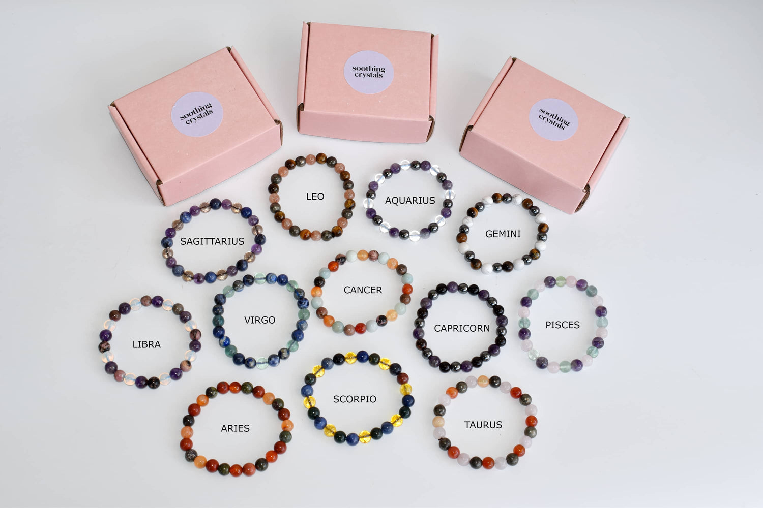 Capricorn Zodiac Crystal Bracelet, Capricorn Gifts  DestGlow