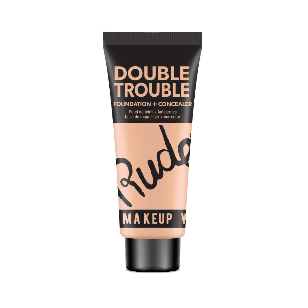 RUDE Double Trouble Foundation + Concealer - Fair 04 - DestGlow