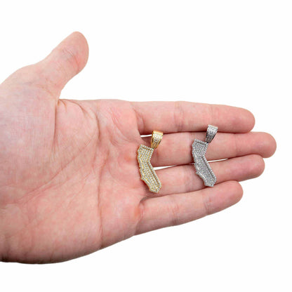 California State Pendant 925 Sterling Silver