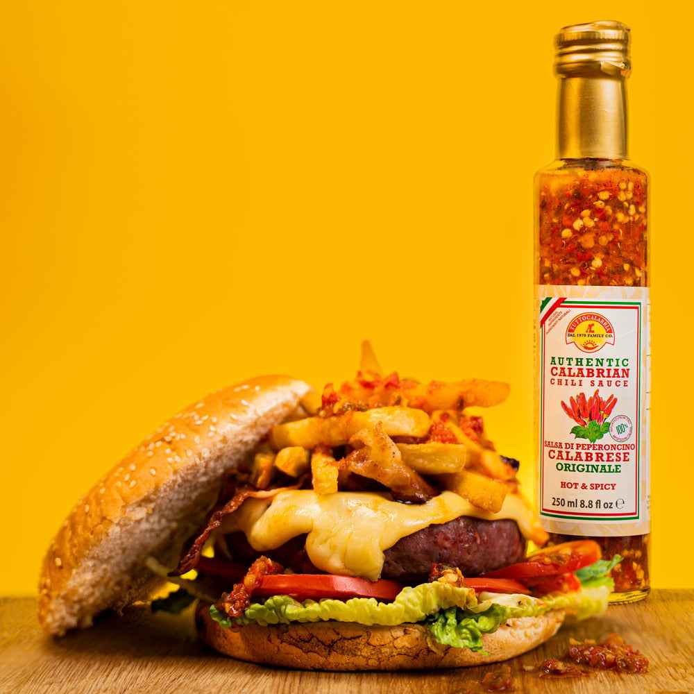 TuttoCalabria Calabrian Chili Hot Sauce “Hot &amp; Tangy” – 8.8 oz (250 ml)