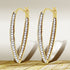 10K Yellow Gold 1/2 Cttw Round-Cut Diamond Modern Hoop Earrings (I-J Color, I2-I3 Clarity) 