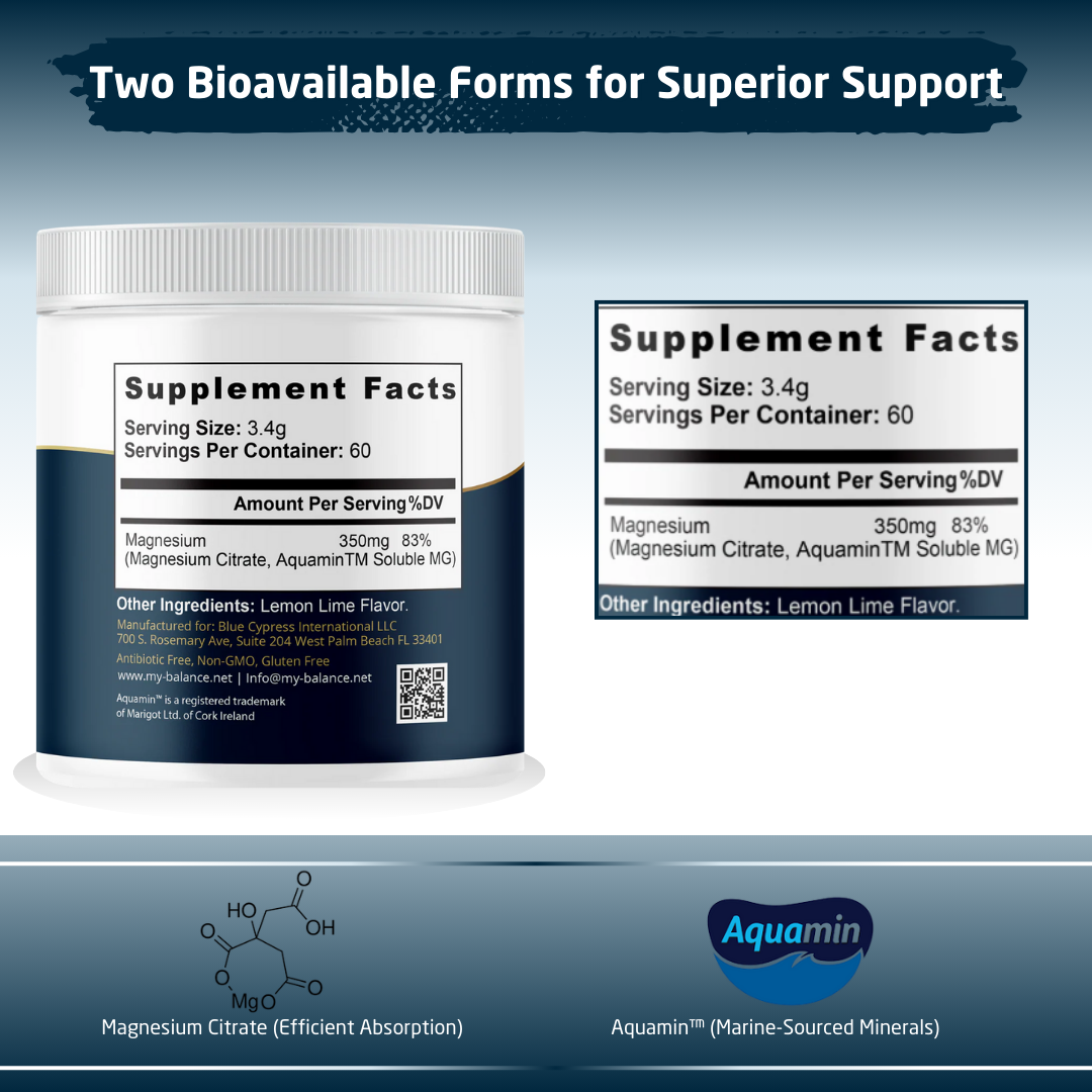 Magnesium Powder - Magnesium Citrate &amp; Aquamin™