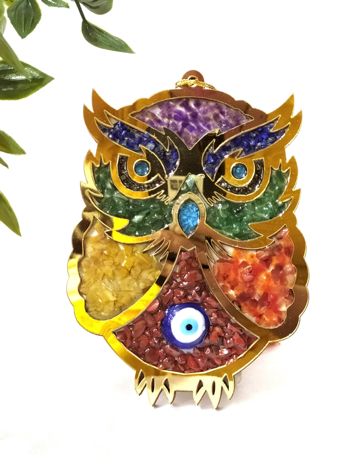 Owl Hanging, Home Protection Charm, Crystal Wall Hanging  DestGlow