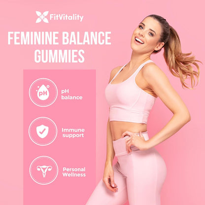 Premium Feminine Balance Gummies – Vaginal Probiotics &amp; Support Digestive Health – Probiotics, Collagen Type II, Chasteberry, Vitamin D &amp; Magnesium by FreshDrinkUS - Natural and Premium Herbal Tea