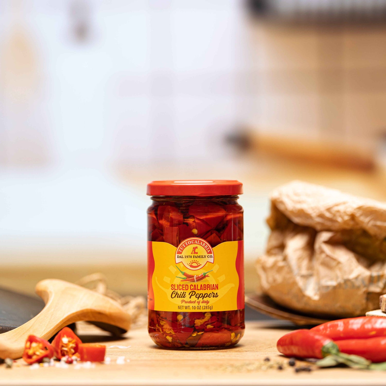 TuttoCalabria Sliced Calabrian Chili Peppers, 10 oz