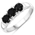 0.99 Carat Genuine Black Diamond .925 Sterling Silver Ring  DestGlow