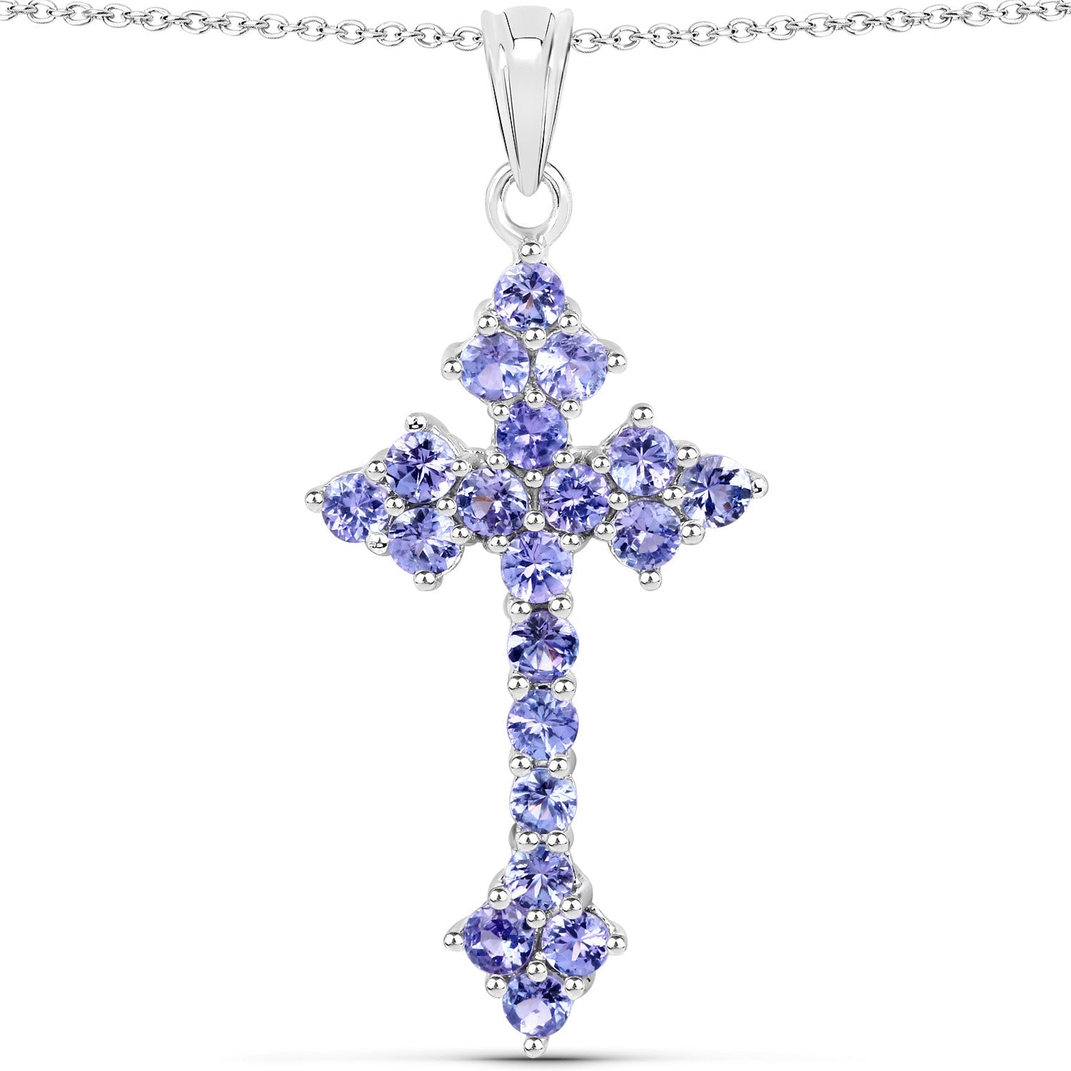 2.00 Carat Genuine Tanzanite .925 Sterling Silver Pendant by Bids.com