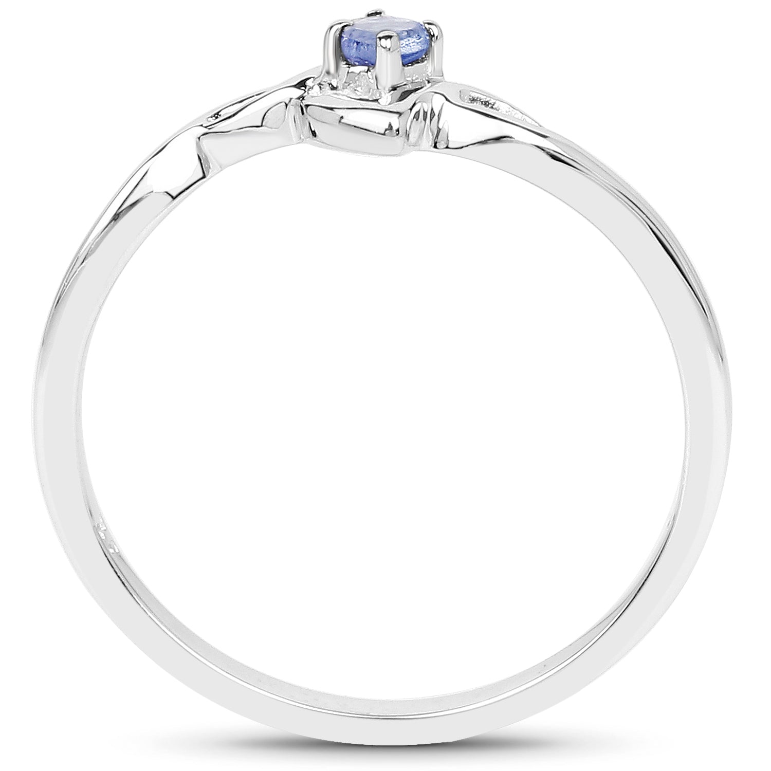 0.07 Carat Genuine Tanzanite .925 Sterling Silver Ring  DestGlow