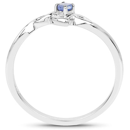 0.07 Carat Genuine Tanzanite .925 Sterling Silver Ring  DestGlow