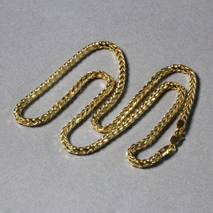 3.15mm 14k Yellow Gold Diamond Cut Round Franco Chain by Bids.com