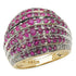 14K Yellow Gold Plated 2.94 Carat Genuine Ruby & White Topaz .925 Sterling Silver Ring by Bids.com
