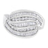 14KT White Gold Diamond Bypass Band Ring (1 cttw, H-I Color, SI1-SI2 Clarity) by Bids.com