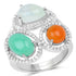 4.82 Carat Genuine Multi Stone .925 Sterling Silver Ring by Bids.com