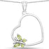 0.21 Carat Genuine Peridot .925 Sterling Silver Pendant  DestGlow