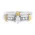 14K Yellow and White Gold 1/3 Cttw Marquise Diamond Cocktail Engagement Ring Set (H-I Color, SI1-SI2 Clarity) - Size 7 by Bids.com