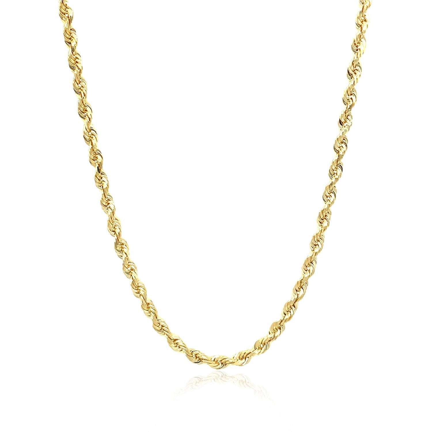 2.75mm 10k Yellow Gold Solid Diamond Cut Rope Chain by Bids.com