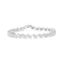 .925 Sterling Silver 1/2 Cttw Round Diamond Halo S-Link Bracelet (I-J Color, I2-I3 Clarity) - 7.25" by Bids.com
