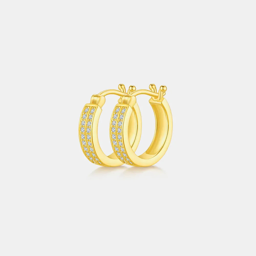 Sparkala™ 925 Sterling Silver Huggie Earrings by Sparkala