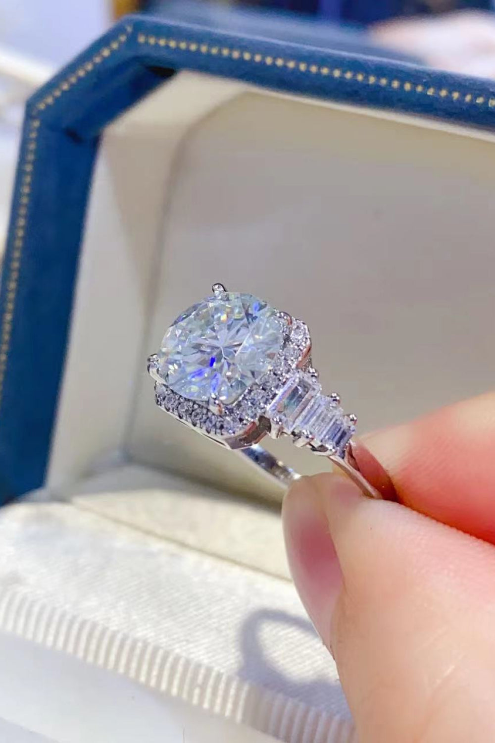 3 Carat Sparkala™ Platinum Over Pure Sterling Silver Ring by Sparkala