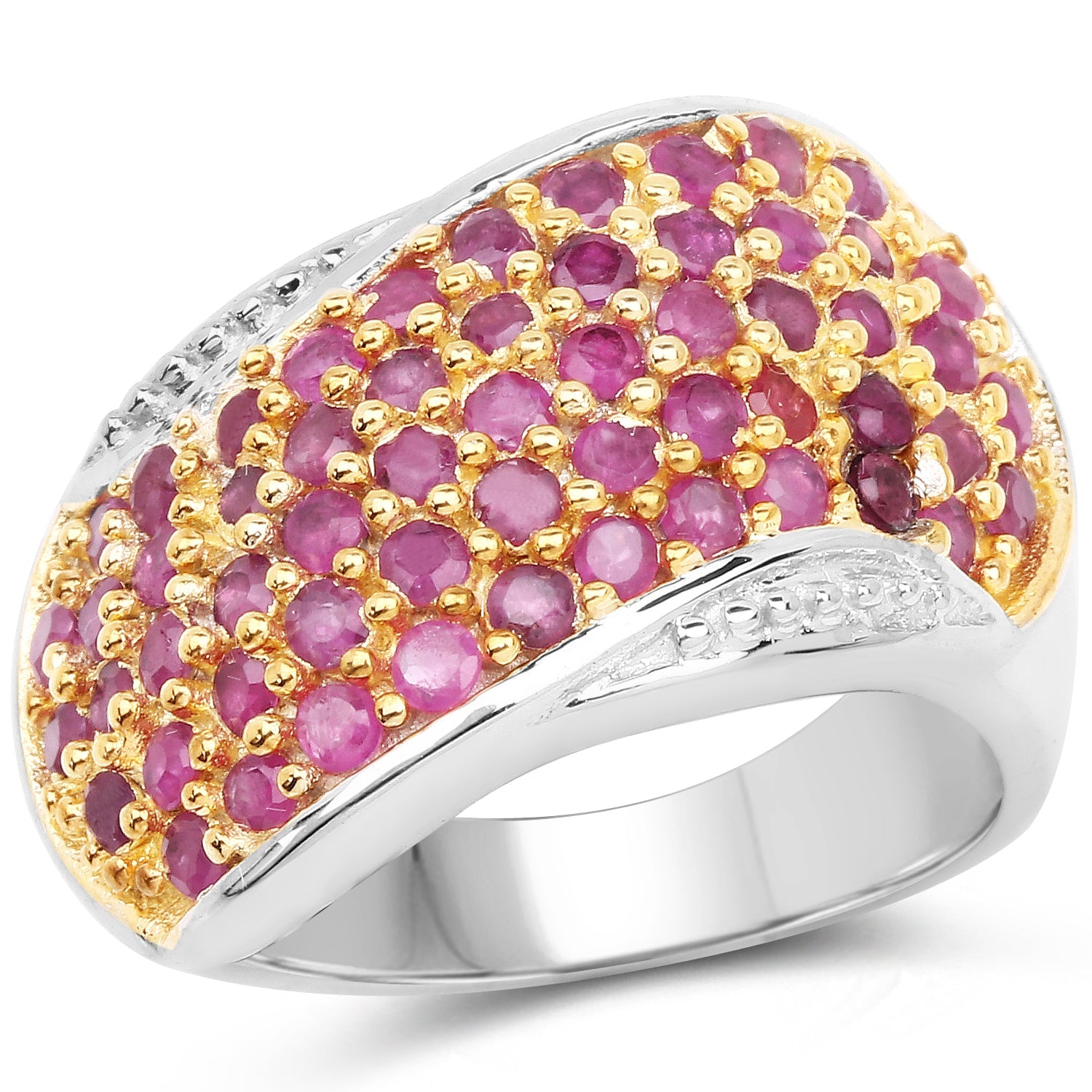 2.49 Carat Genuine Ruby .925 Sterling Silver Ring by Bids.com