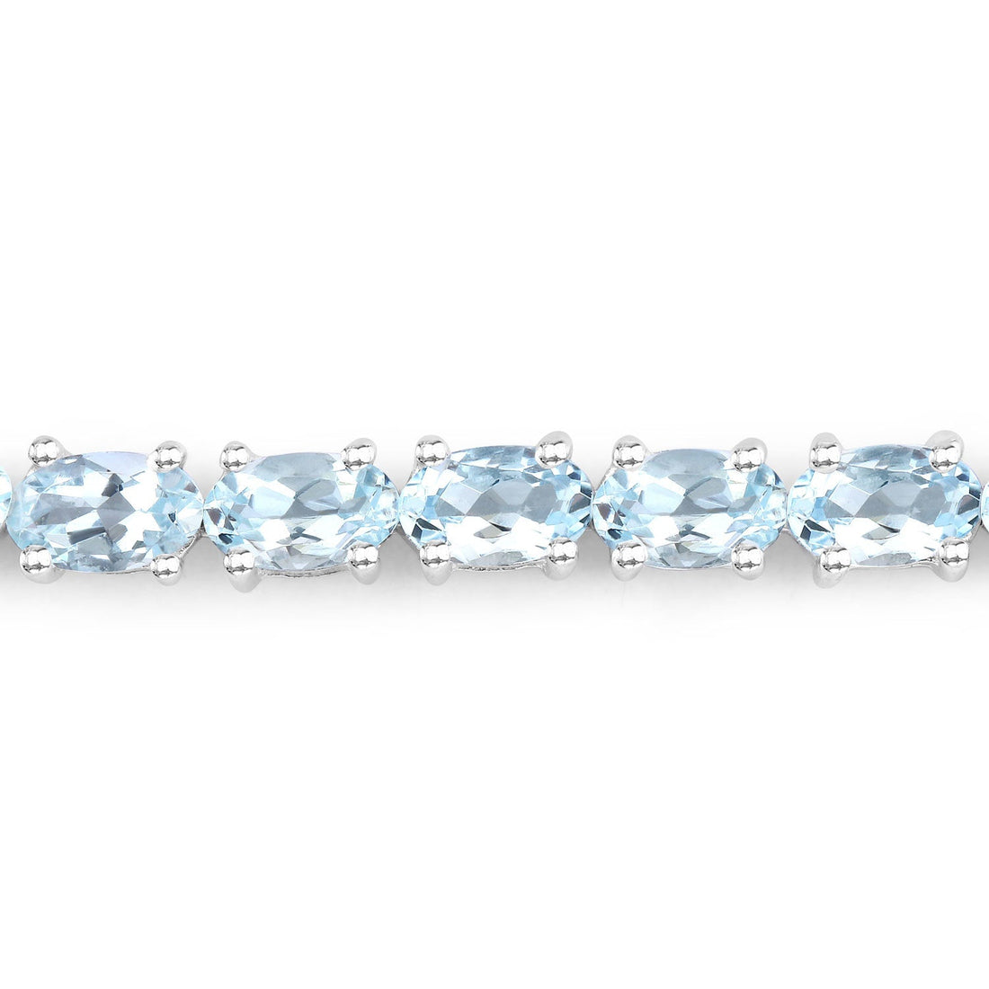 2.20 Carat Genuine Aquamarine .925 Sterling Silver Bracelet by Bids.com
