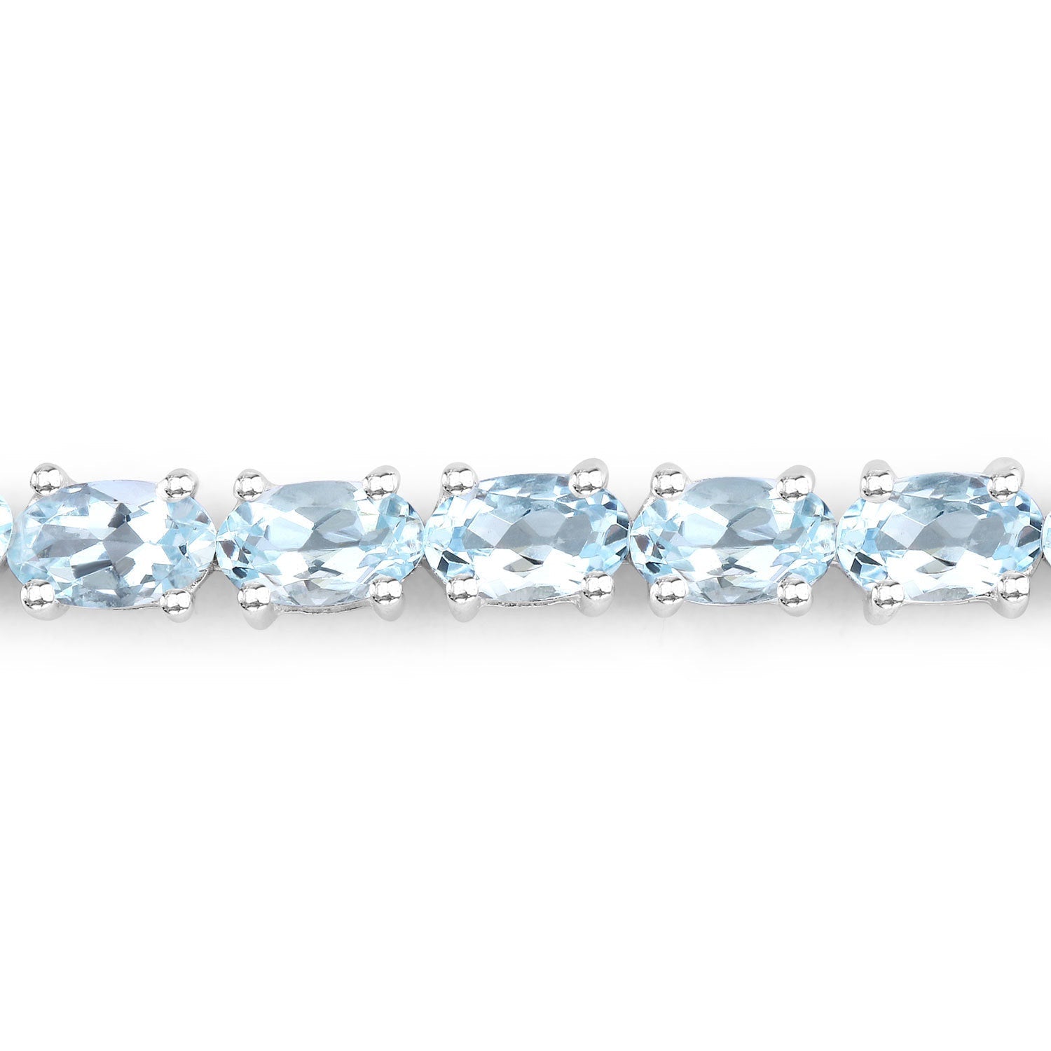 2.20 Carat Genuine Aquamarine .925 Sterling Silver Bracelet by Bids.com