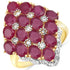 6.49 Carat Glass Filled Ruby and White Topaz .925 Sterling Silver Ring by Bids.com