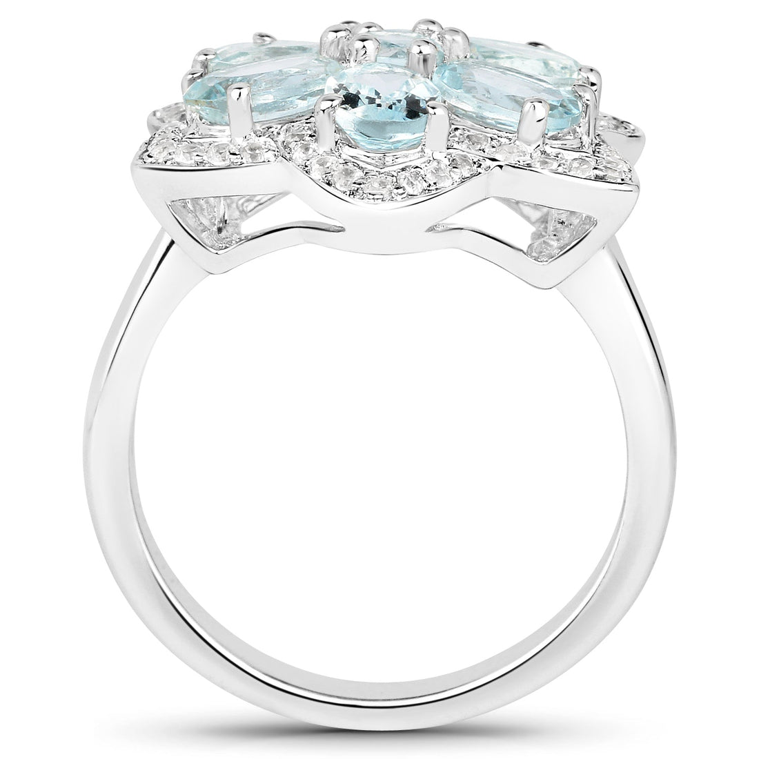 2.88 Carat Genuine Aquamarine .925 Sterling Silver Ring by Bids.com