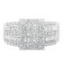 10K White Gold Diamond Cluster Ring (1 cttw, H-I Color, I1-I2 Clarity) by Bids.com