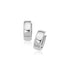 14k White Gold Snuggable Hoop Earrings  DestGlow