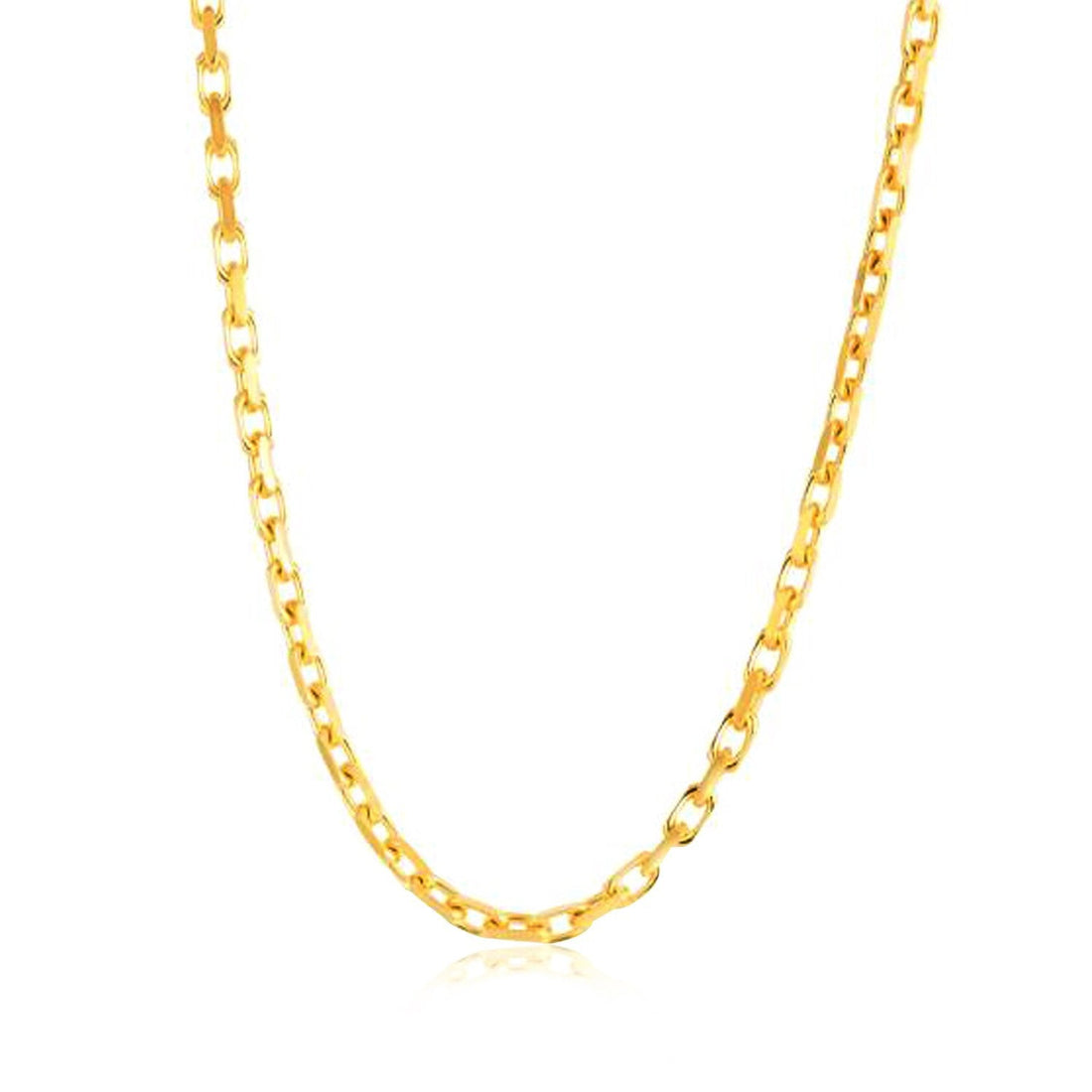 14k Yellow Gold French Cable Link Chain (2.50 mm) by Bids.com
