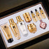 Women 24K Gold Skin Care Set 9PCS with Box Face Toner Essence Cream Nicotinamide Anti-Aging Wrinkles Serum Facial Cleanser Kit