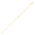 14k Yellow Gold 5 1/2 inch Childrens Bracelet with Cross  DestGlow